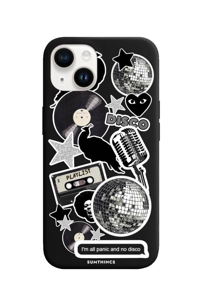 iPhone 13 Disco Stickers Premium Telefon Kılıfı Siyah - SUMTHINCS