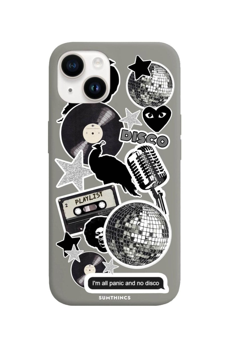 iPhone 13 Disco Stickers Premium Telefon Kılıfı Gri - SUMTHINCS