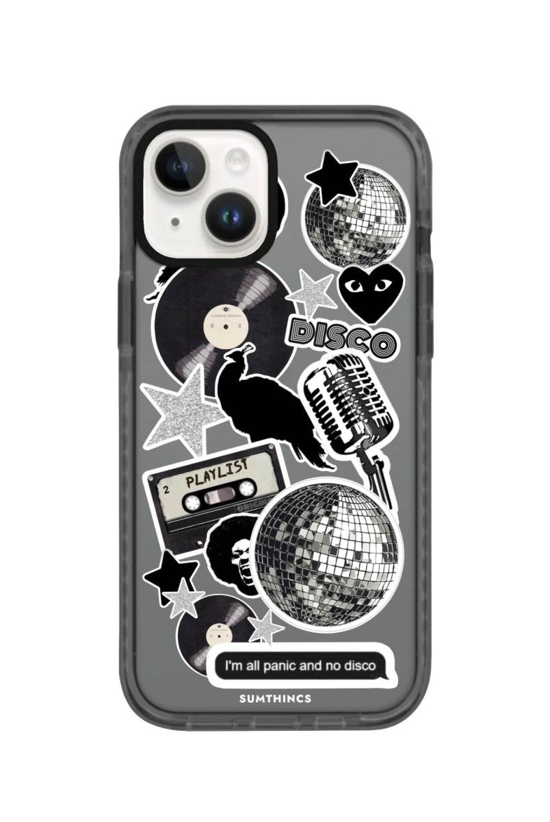 iPhone 13 Disco Stickers Procase Şeffaf Telefon Kılıfı Antrasit - SUMTHINCS