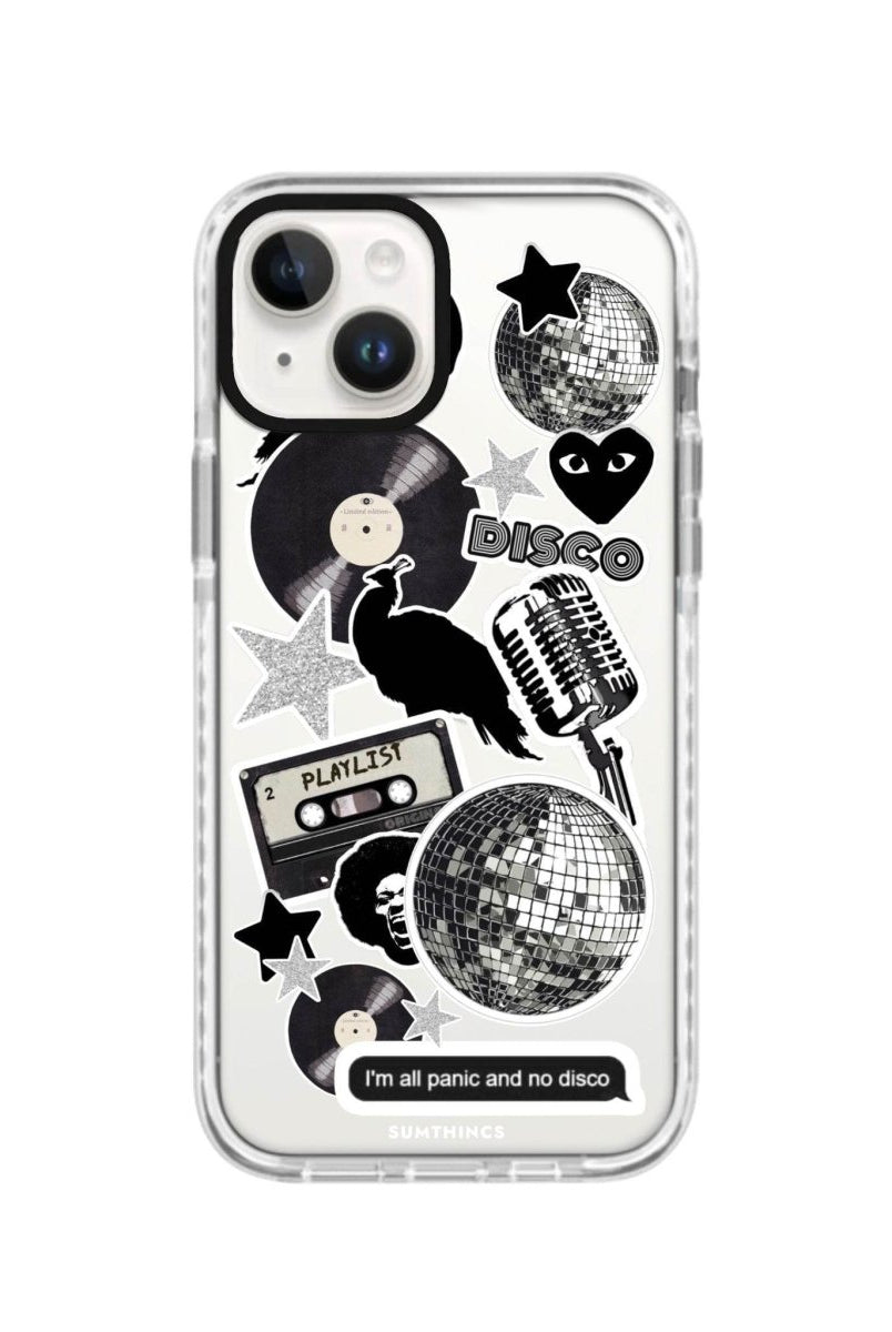 iPhone 13 Disco Stickers Procase Şeffaf Telefon Kılıfı Beyaz Şeffaf - SUMTHINCS