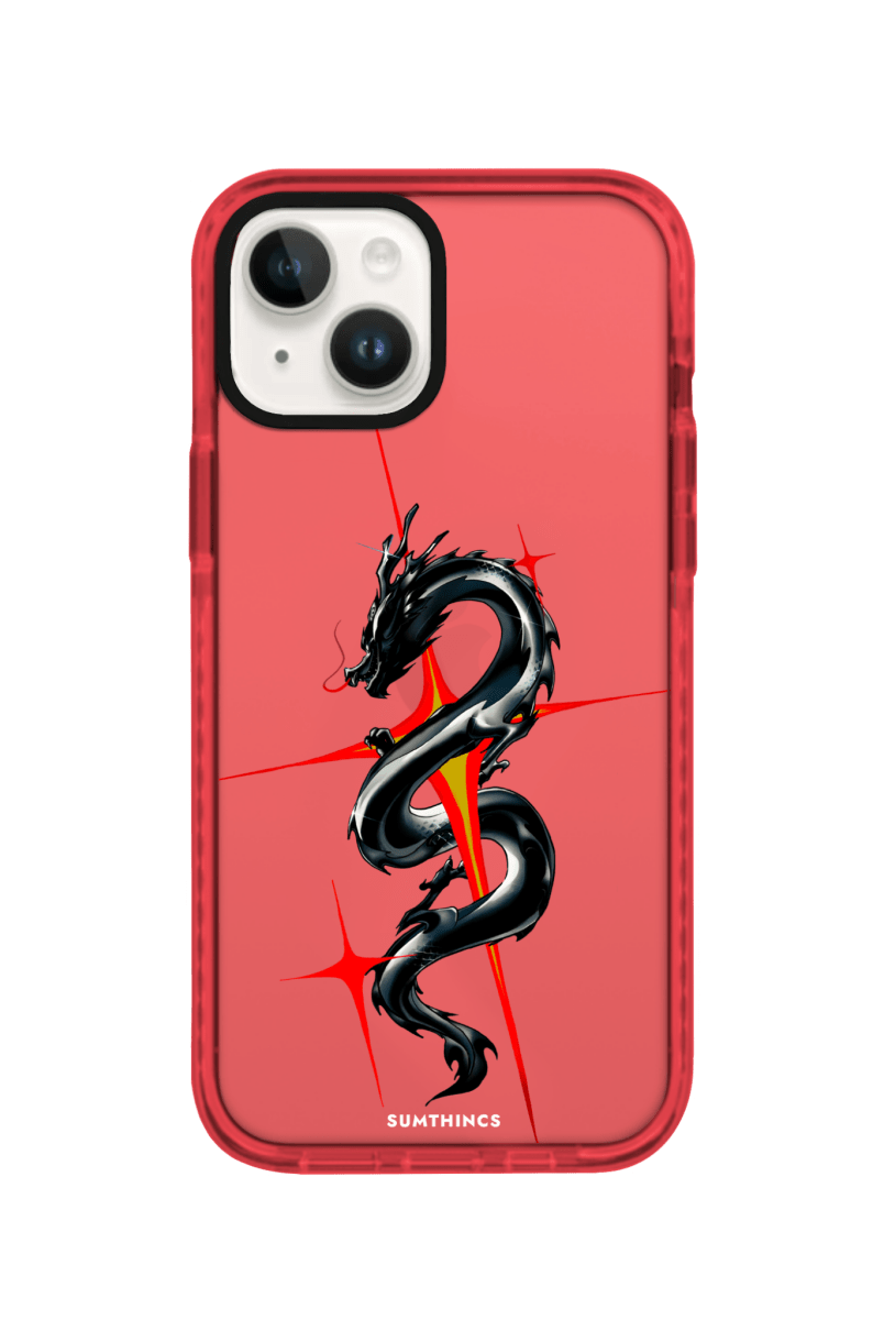 iPhone 13 Dragonflare Procase Şeffaf Telefon Kılıfı Kırmızı - SUMTHINCS