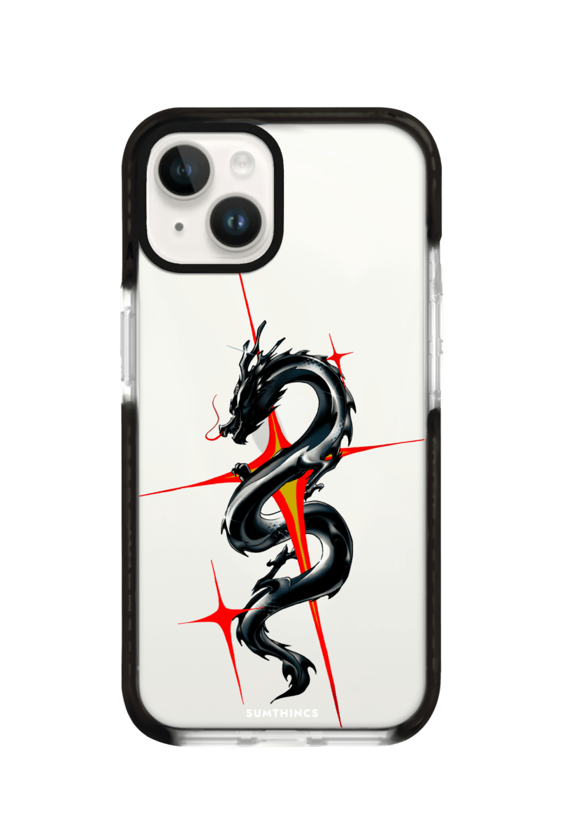 iPhone 13 Dragonflare Procase Şeffaf Telefon Kılıfı Siyah Şeffaf - SUMTHINCS