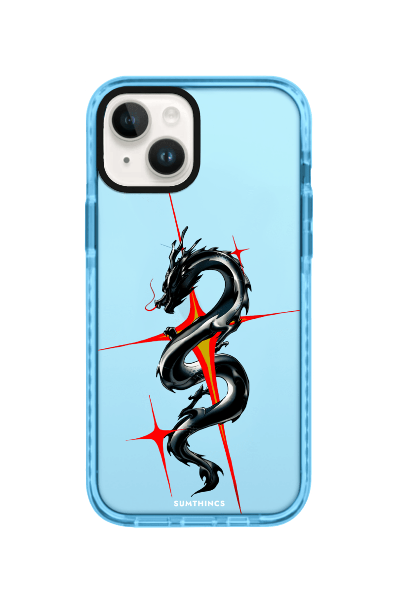 iPhone 13 Dragonflare Procase Şeffaf Telefon Kılıfı Mavi - SUMTHINCS
