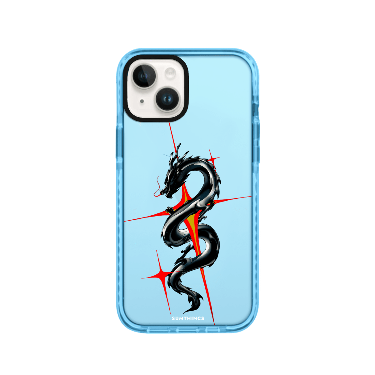 iPhone 13 Dragonflare Procase Şeffaf Telefon Kılıfı Mavi - SUMTHINCS