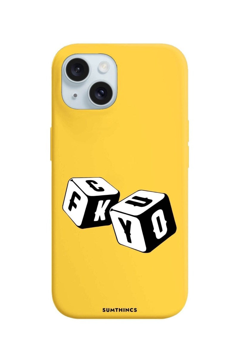 iPhone 13 Fck You Premium Telefon Kılıfı Sarı - SUMTHINCS