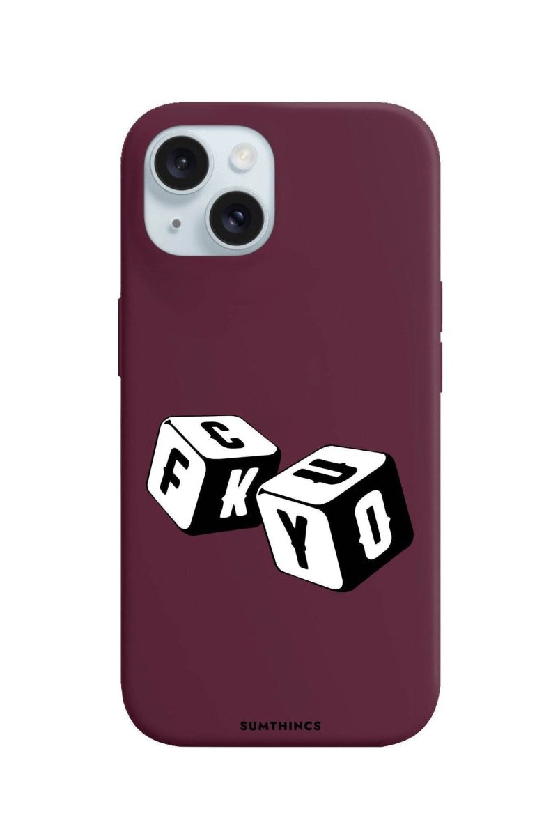 iPhone 13 Fck You Premium Telefon Kılıfı Bordo - SUMTHINCS