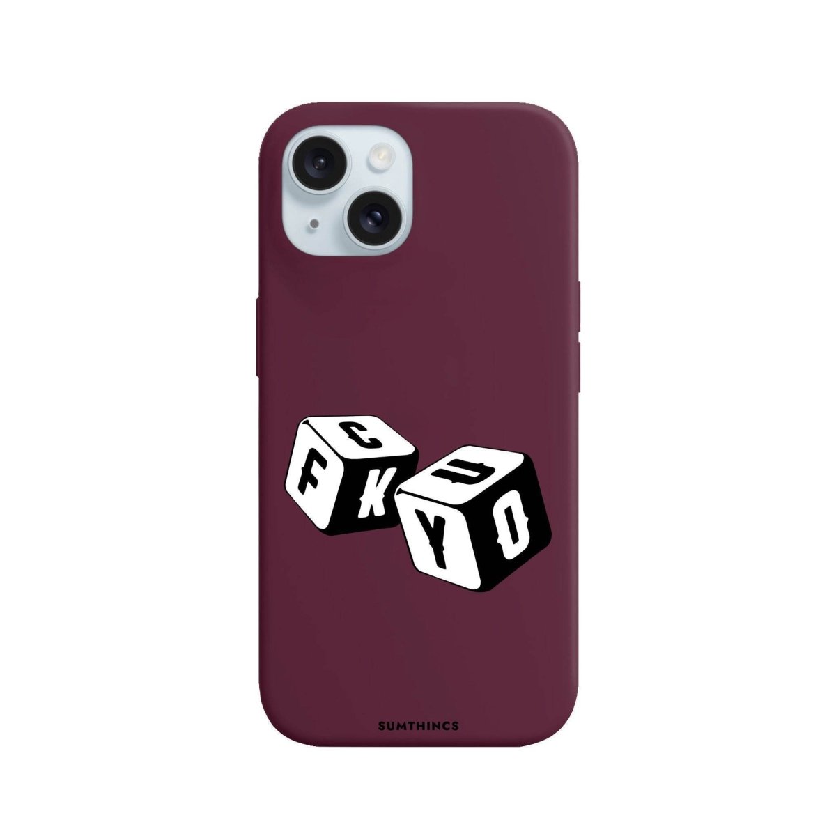 iPhone 13 Fck You Premium Telefon Kılıfı Bordo - SUMTHINCS