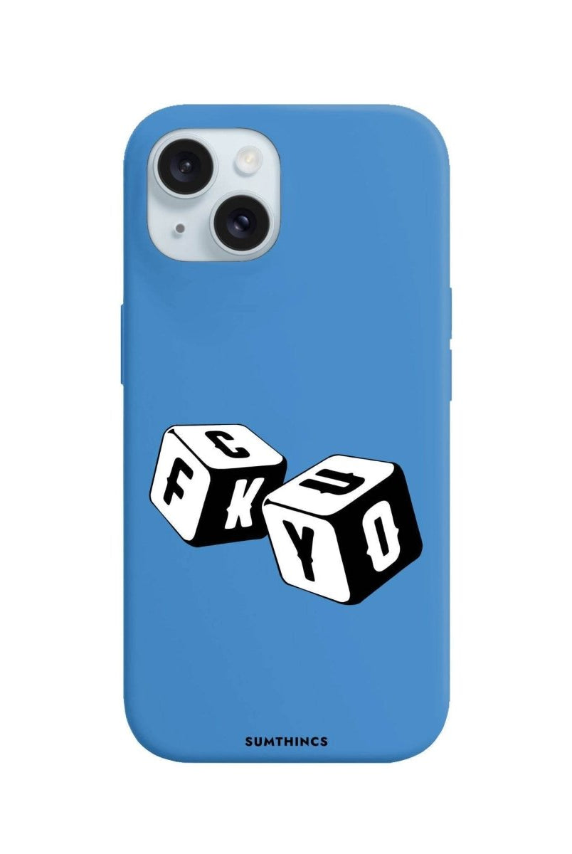 iPhone 13 Fck You Premium Telefon Kılıfı Mavi - SUMTHINCS