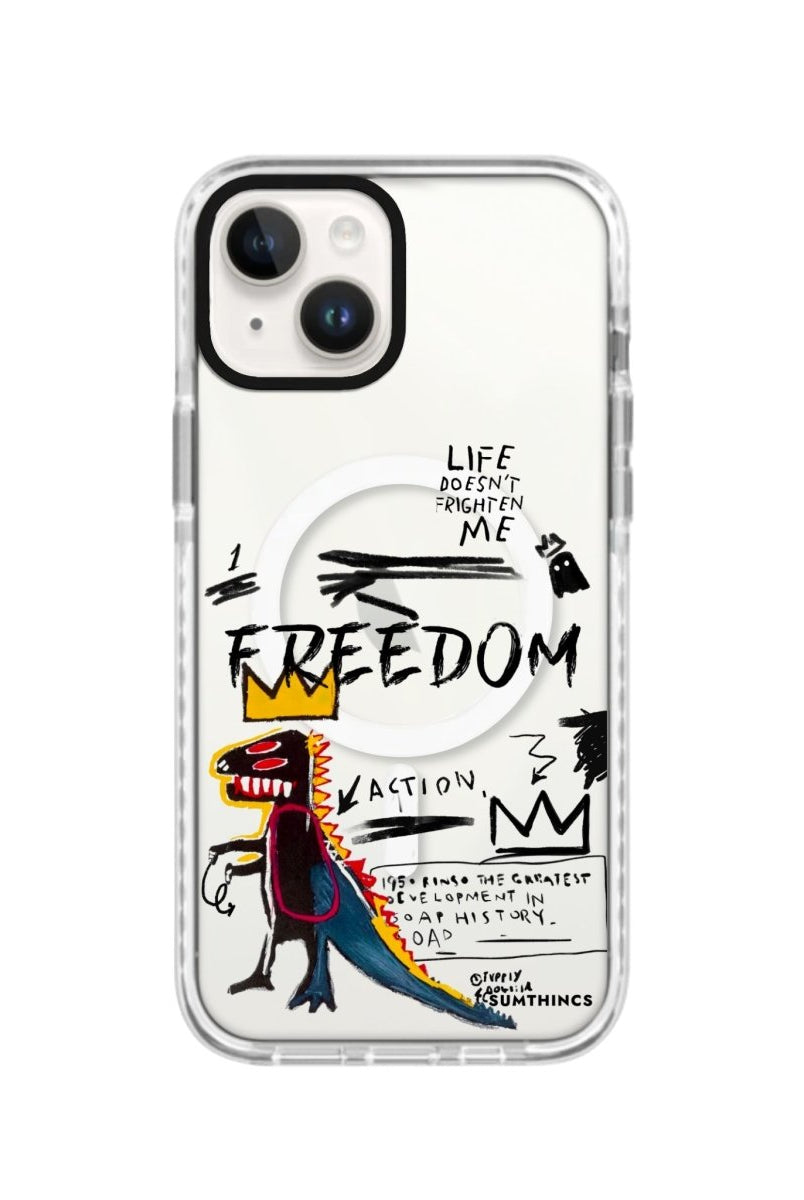 iPhone 13 Freedom Magsafe Procase Şeffaf Telefon Kılıfı Beyaz Şeffaf - SUMTHINCS
