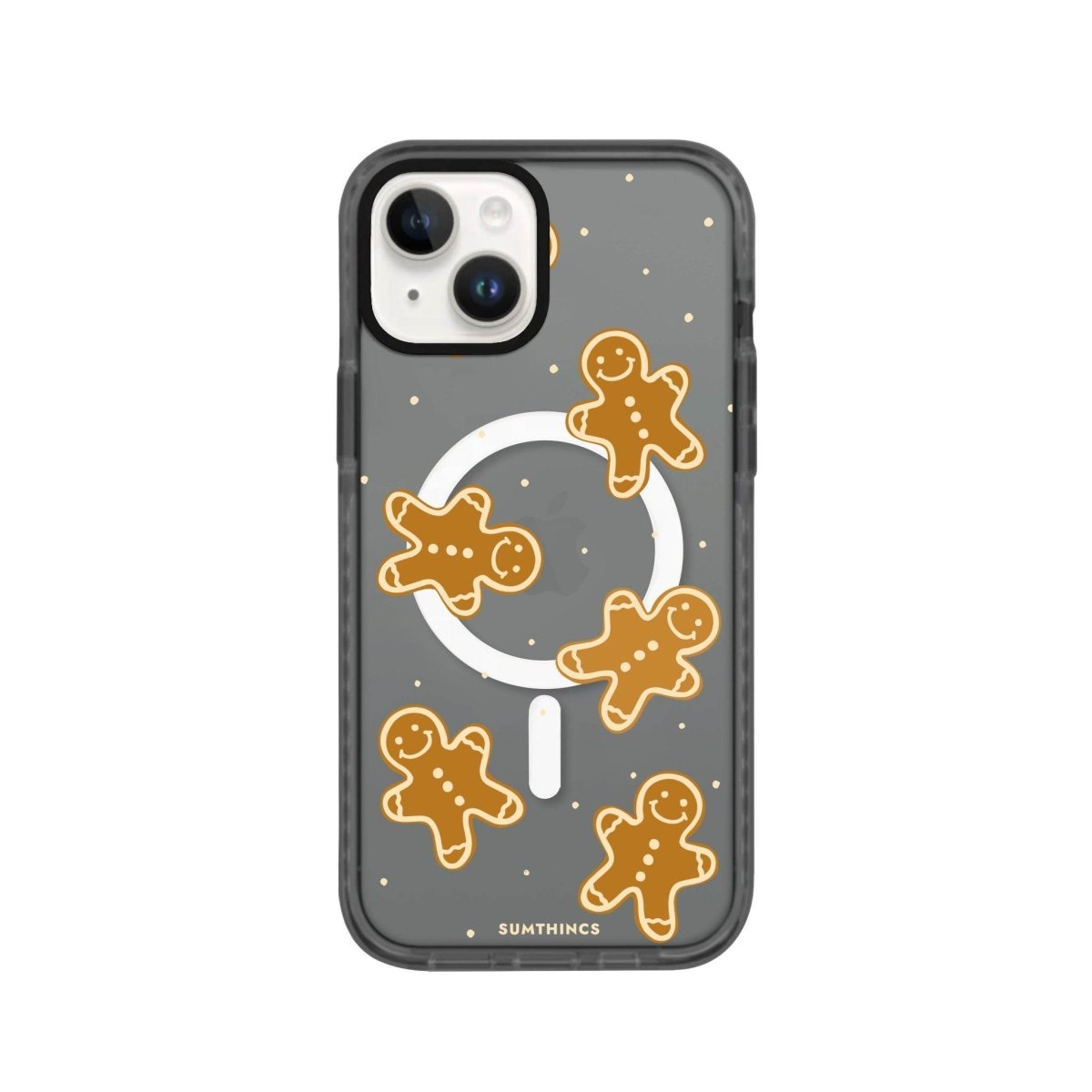 iPhone 13 Gingerbread Man Magsafe Procase Şeffaf Telefon Kılıfı Antrasit - SUMTHINCS