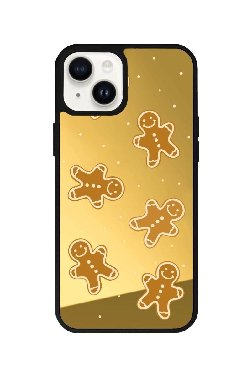 iPhone 13 Gingerbread Man Mirror Aynalı Telefon Kılıfı Altın - SUMTHINCS