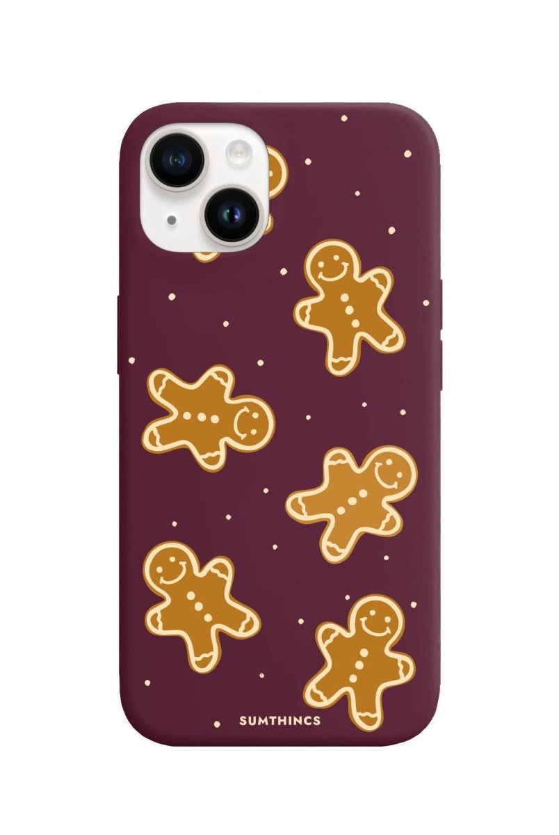 iPhone 13 Gingerbread Man Premium Telefon Kılıfı Bordo - SUMTHINCS