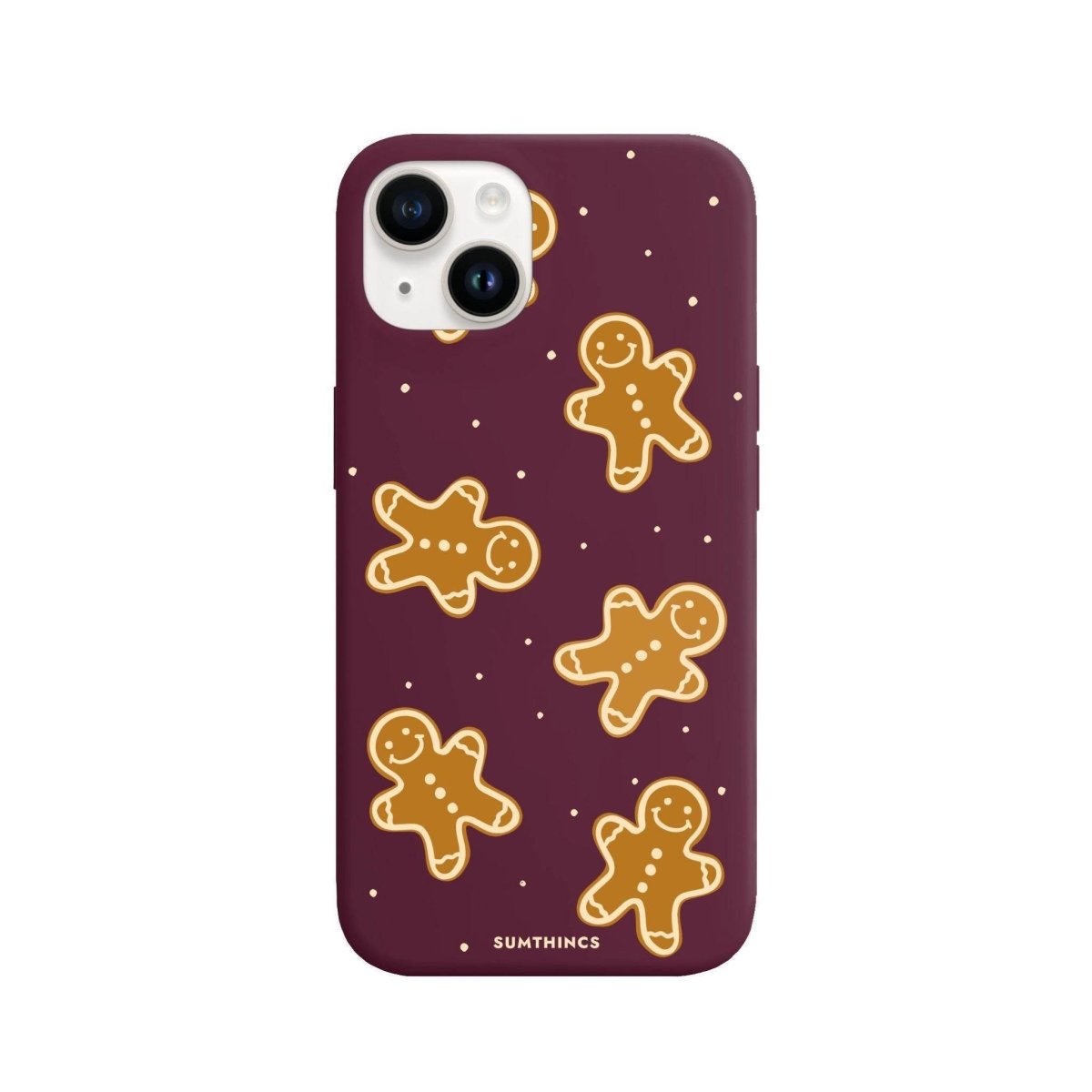 iPhone 13 Gingerbread Man Premium Telefon Kılıfı Bordo - SUMTHINCS