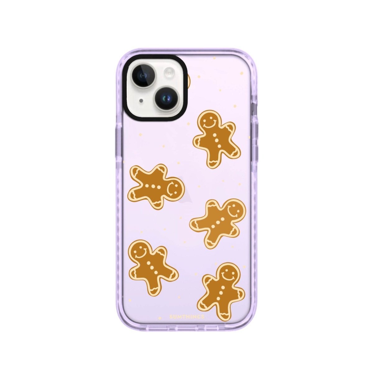 iPhone 13 Gingerbread Man Procase Şeffaf Telefon Kılıfı Lila - SUMTHINCS