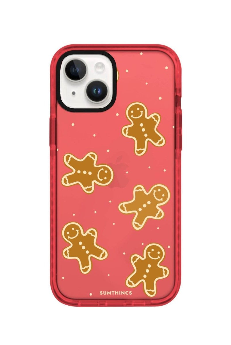 iPhone 13 Gingerbread Man Procase Şeffaf Telefon Kılıfı Kırmızı - SUMTHINCS