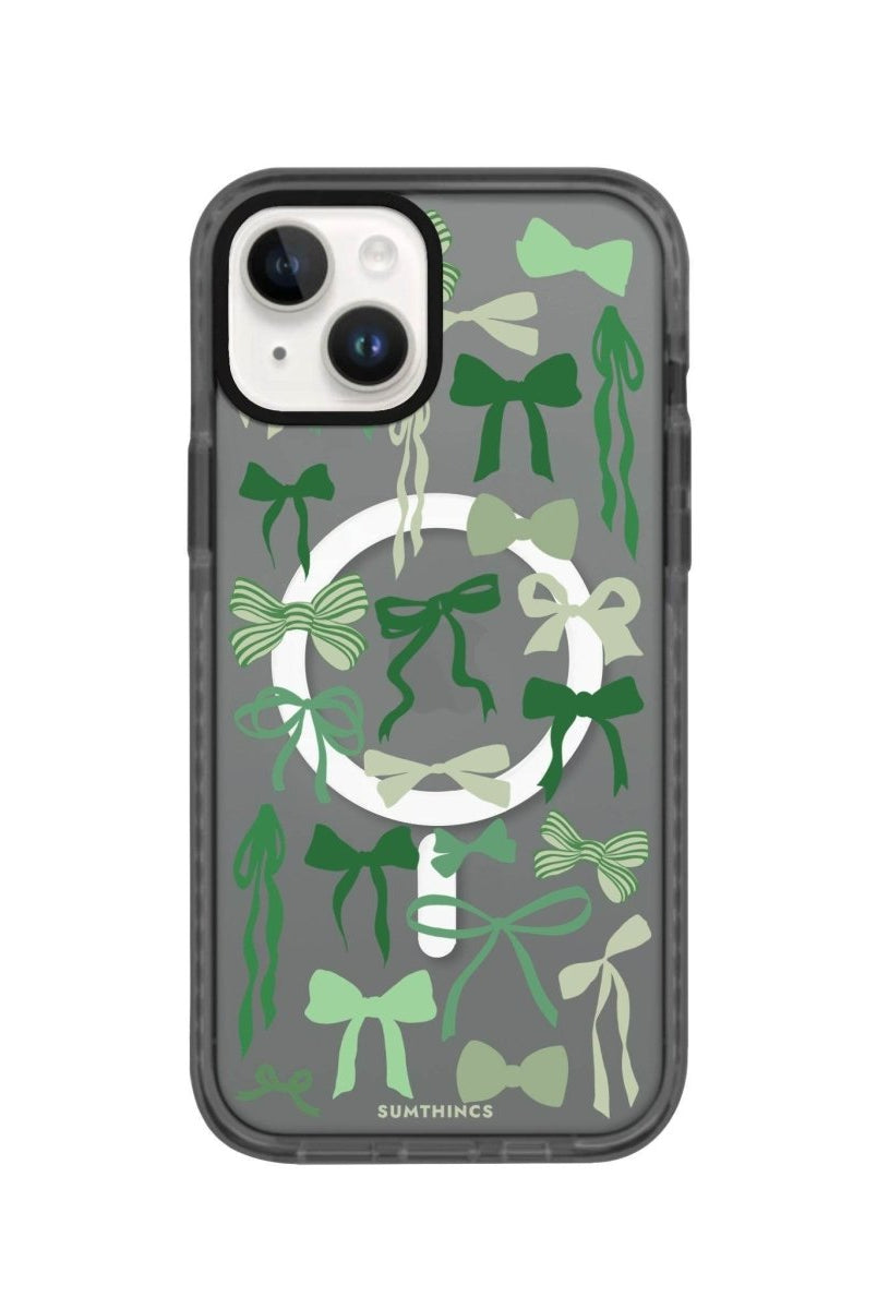 iPhone 13 Green Garland Magsafe Procase Şeffaf Telefon Kılıfı Antrasit - SUMTHINCS