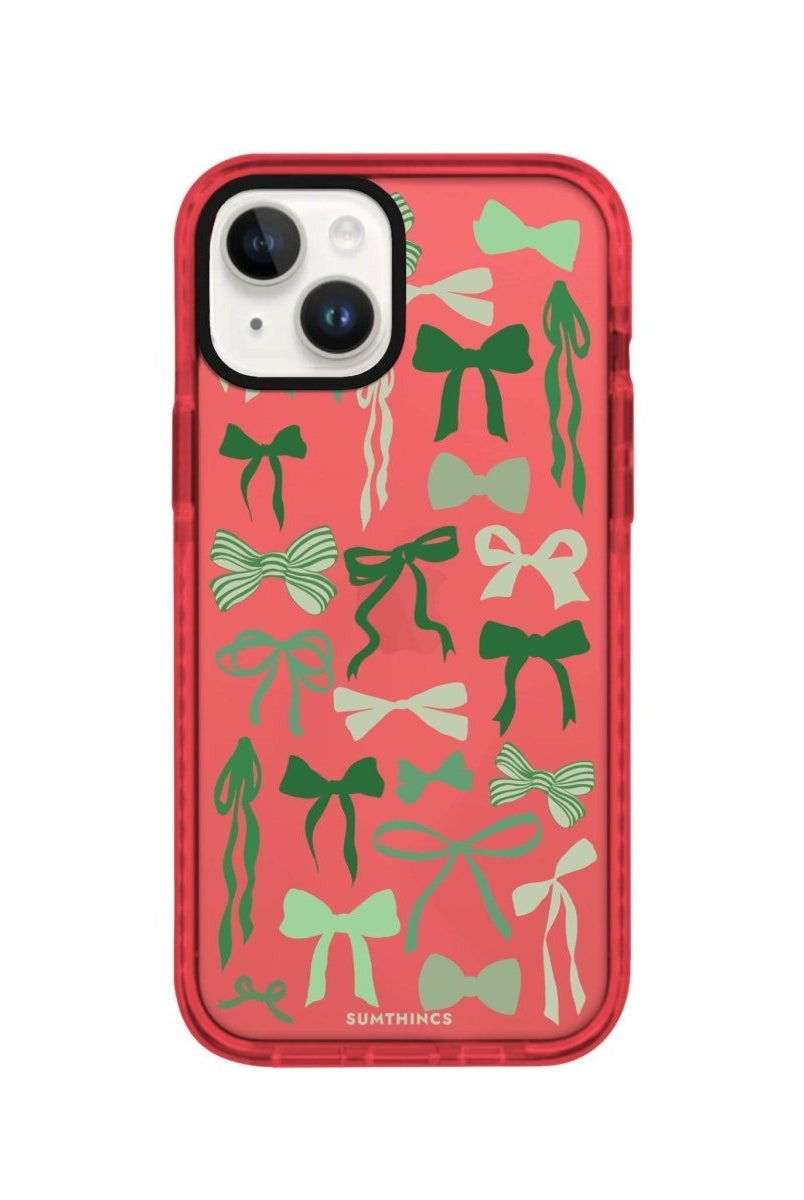 iPhone 13 Green Garland Procase Şeffaf Telefon Kılıfı Kırmızı - SUMTHINCS