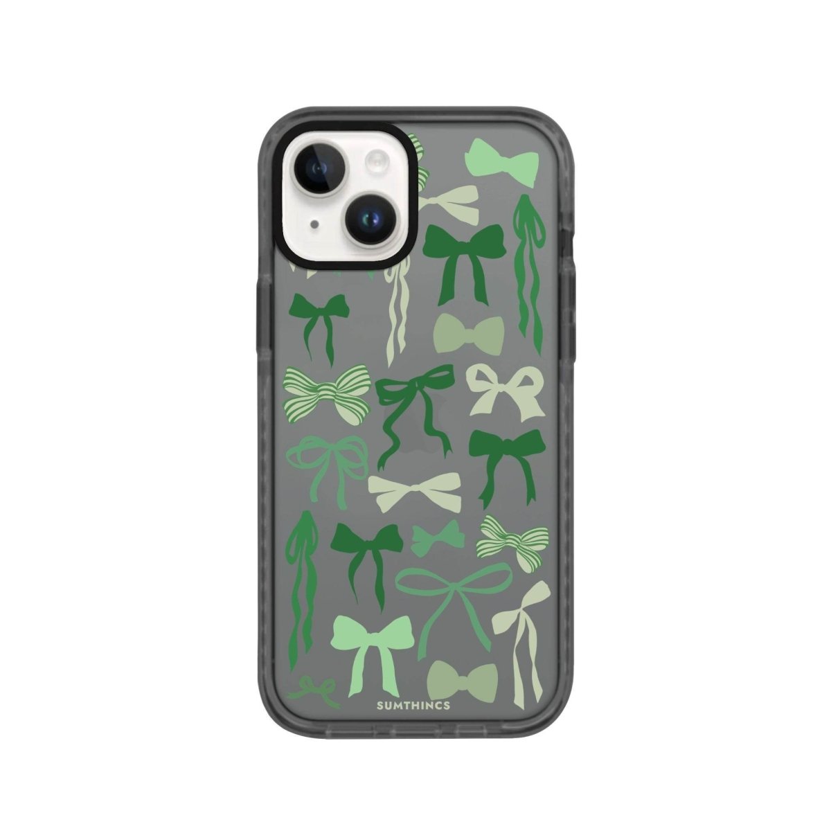 iPhone 13 Green Garland Procase Şeffaf Telefon Kılıfı Antrasit - SUMTHINCS