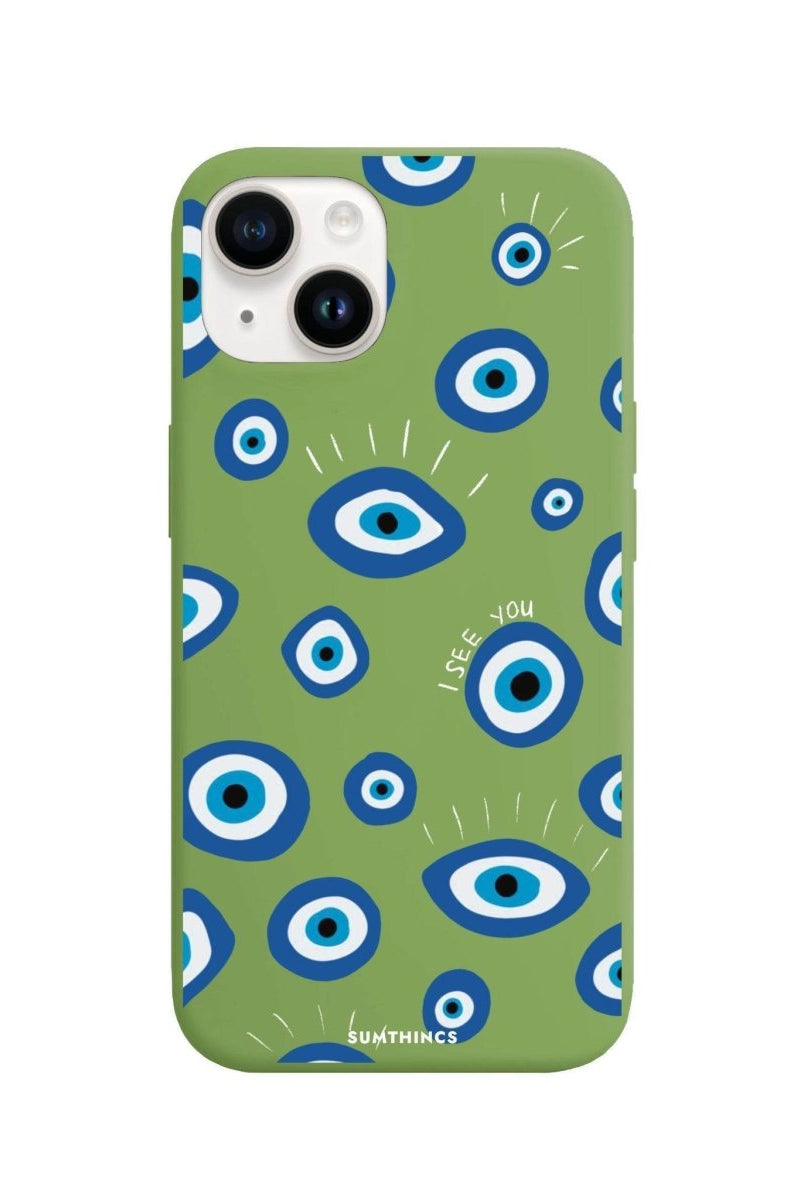 iPhone 13 I See You Premium Telefon Kılıfı Fıstık Yeşili - SUMTHINCS
