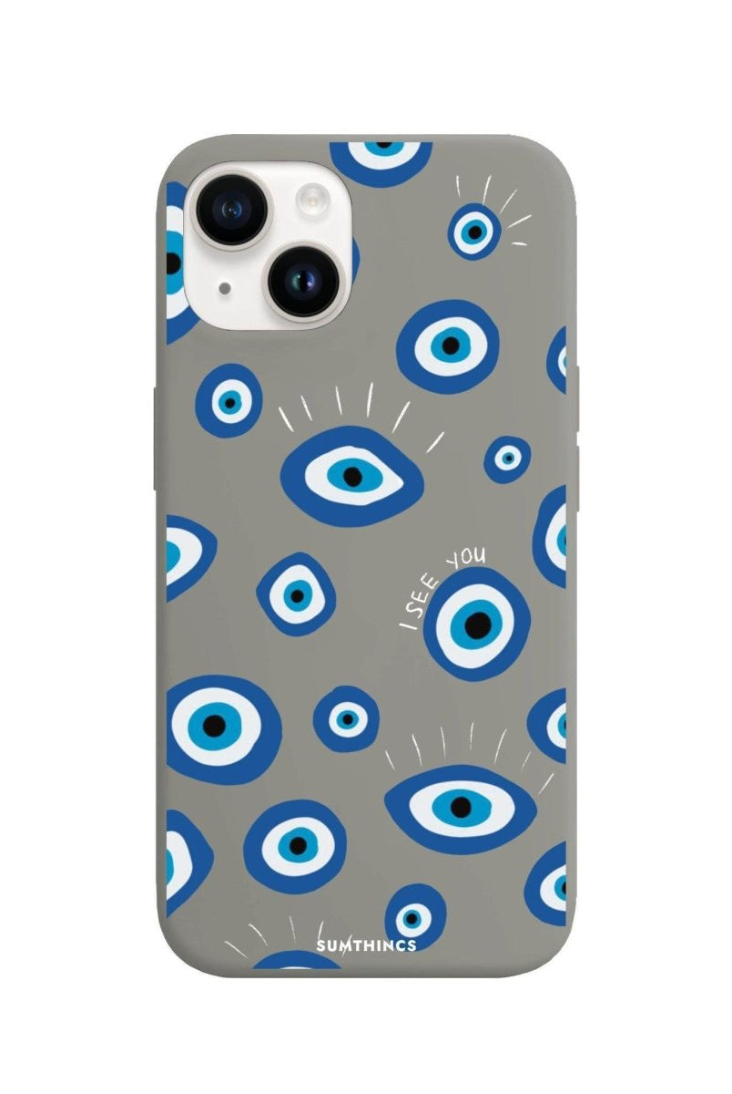 iPhone 13 I See You Premium Telefon Kılıfı Gri - SUMTHINCS