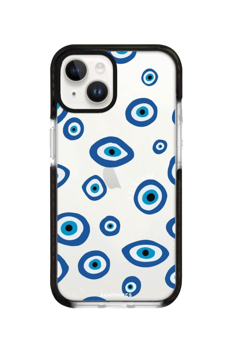 iPhone 13 I See You Procase Şeffaf Telefon Kılıfı Siyah Şeffaf - SUMTHINCS