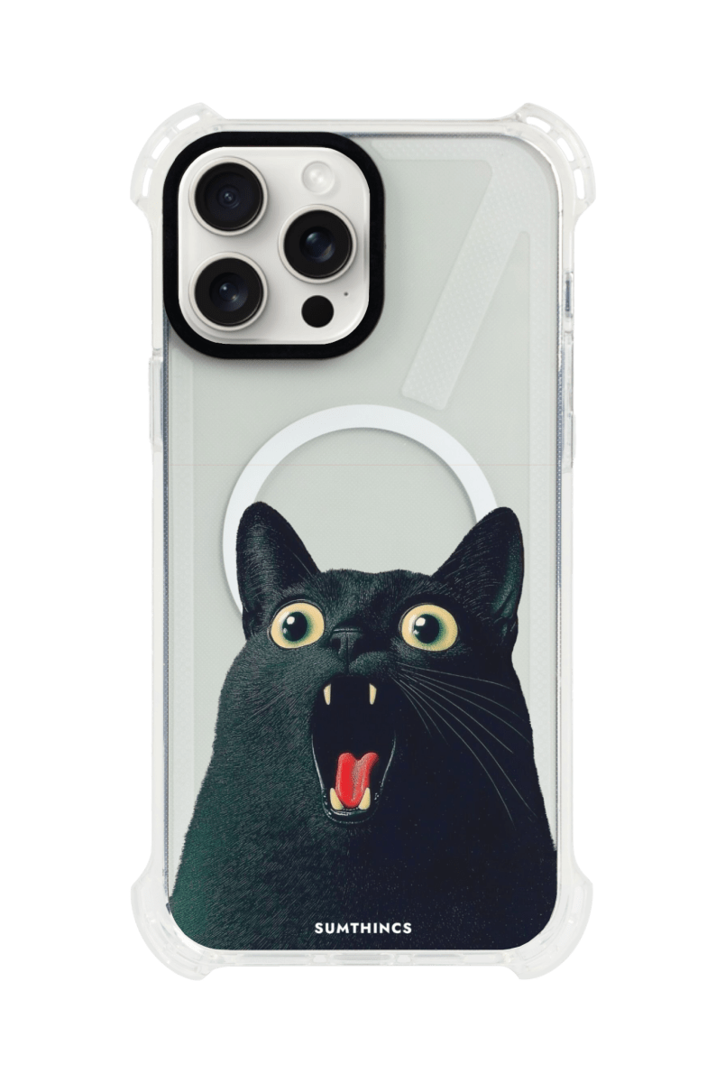 iPhone 13 Meoww Bumper Magsafe Telefon Kılıfı Beyaz Şeffaf - SUMTHINCS