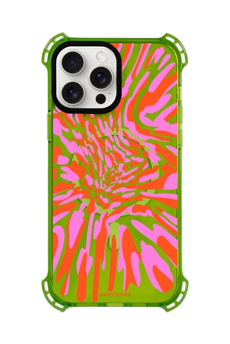 iPhone 13 Neon Dreams Bumper Magsafe Şeffaf Telefon Kılıfı Yeşil - SUMTHINCS