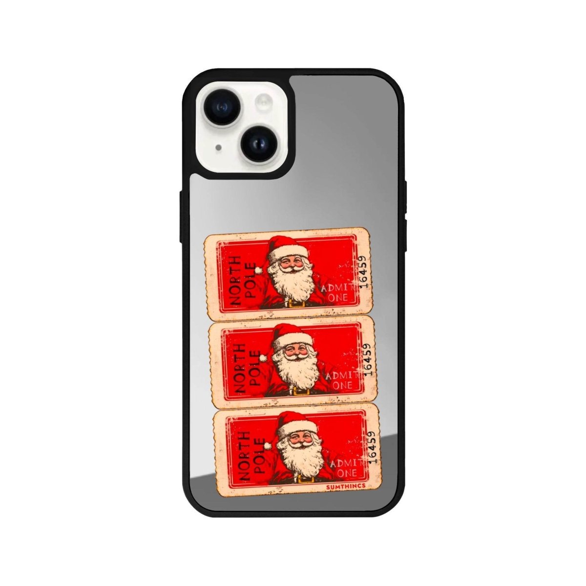 iPhone 13 Northpole Ticket Mirror Aynalı Telefon Kılıfı Gümüş - SUMTHINCS