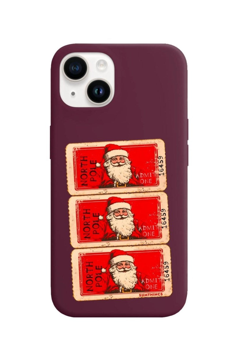 iPhone 13 Northpole Ticket Premium Telefon Kılıfı Bordo - SUMTHINCS
