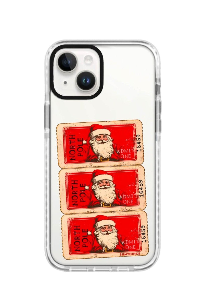 iPhone 13 Northpole Ticket Procase Şeffaf Telefon Kılıfı Beyaz Şeffaf - SUMTHINCS