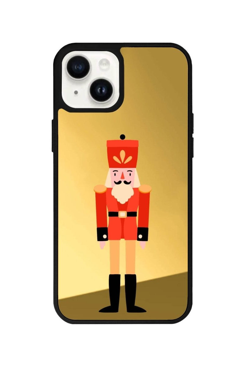 iPhone 13 Nutcracker Mirror Aynalı Telefon Kılıfı Altın - SUMTHINCS