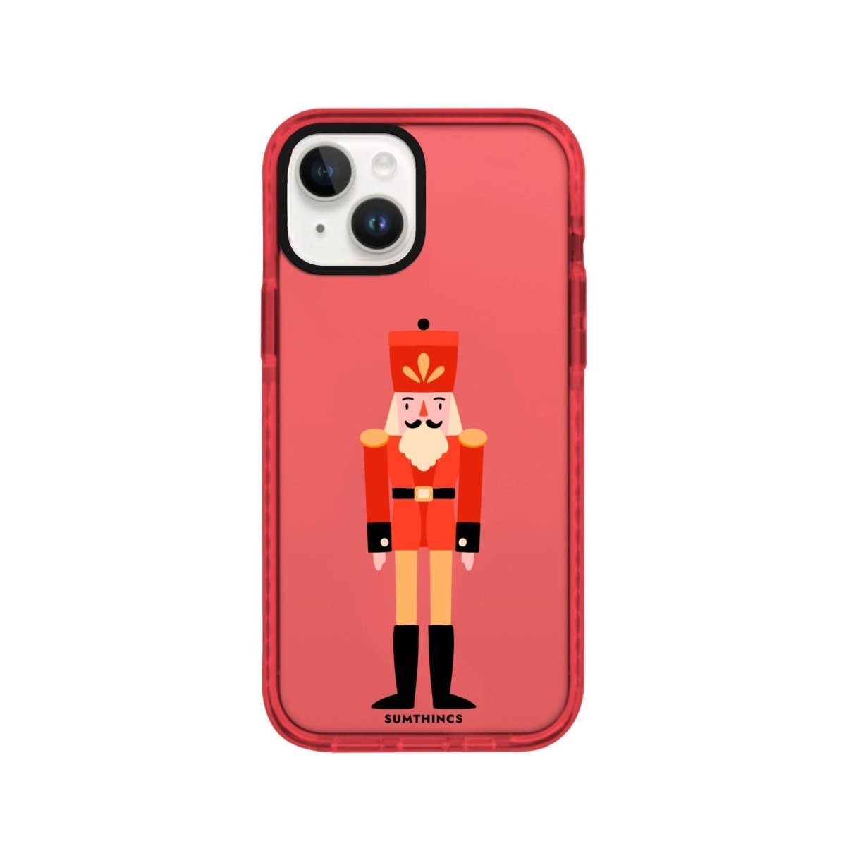 iPhone 13 Nutcracker Procase Şeffaf Telefon Kılıfı Kırmızı - SUMTHINCS