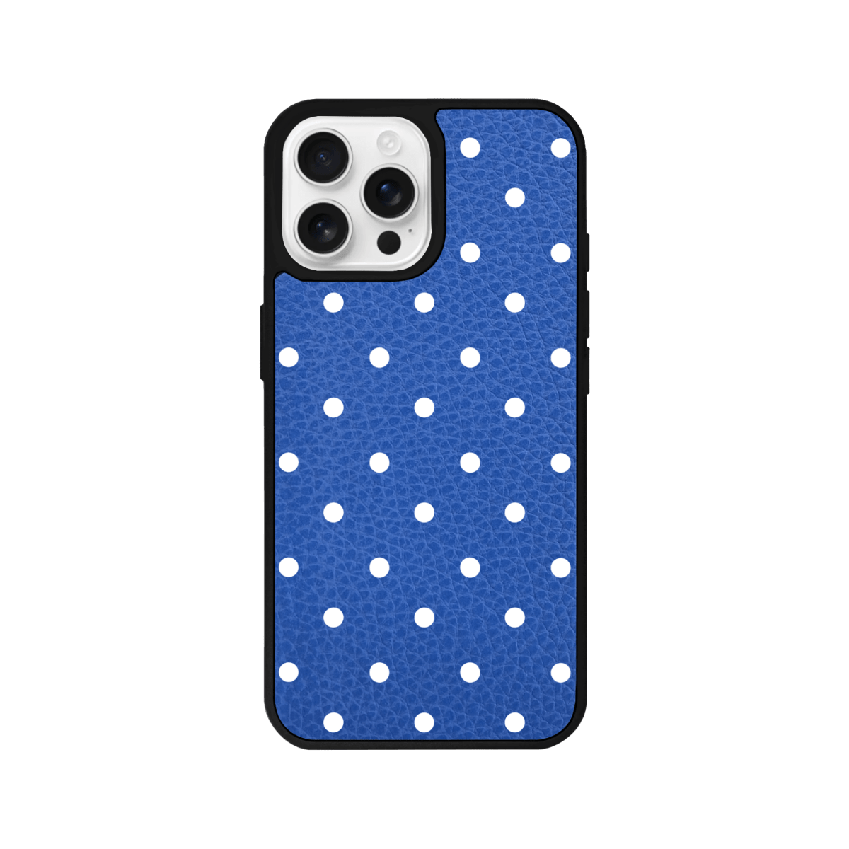 iPhone 13 Polka Dot Leather Deri Telefon Kılıfı Mavi - SUMTHINCS