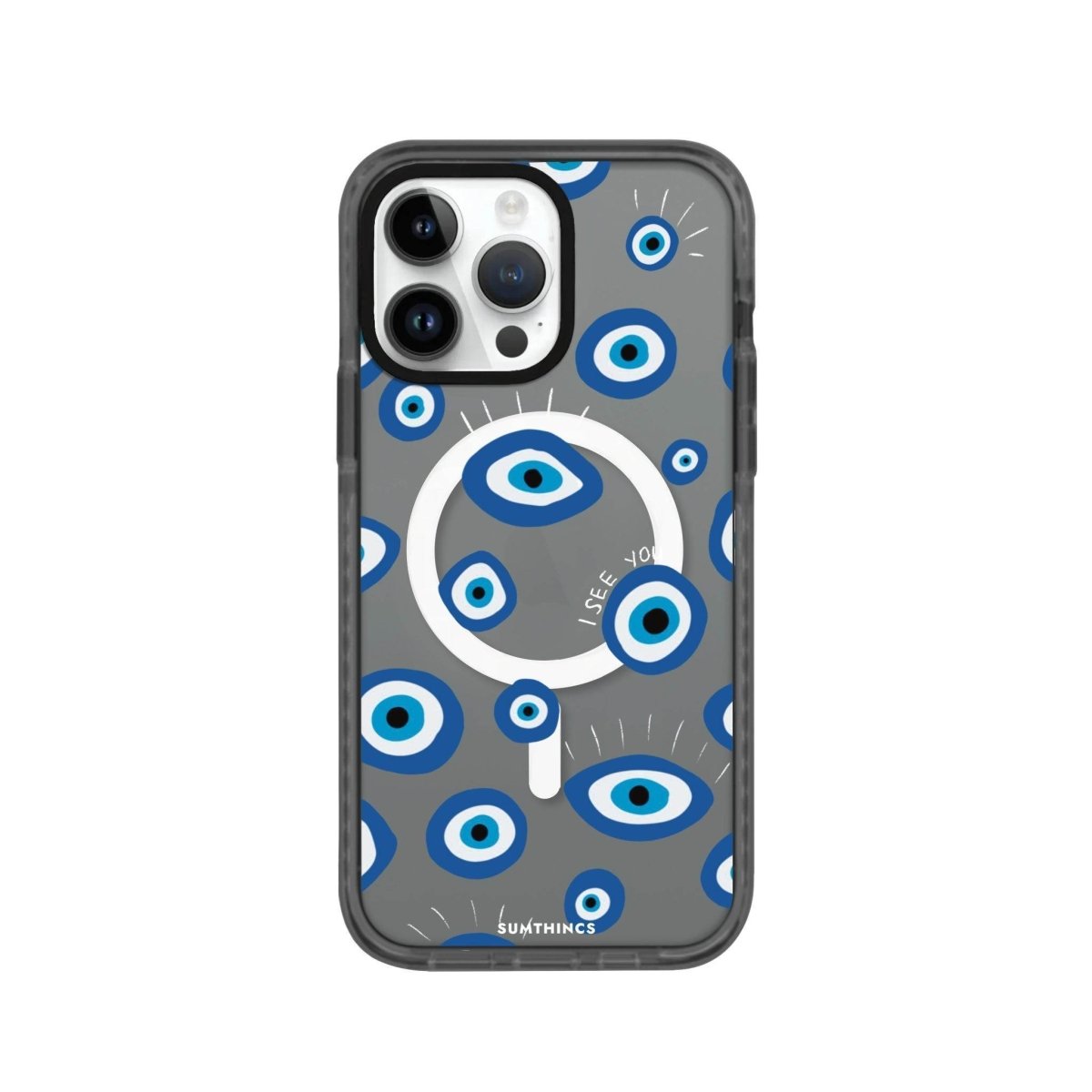 iPhone 13 Pro Max I See You Magsafe Procase Şeffaf Telefon Kılıfı Antrasit - SUMTHINCS