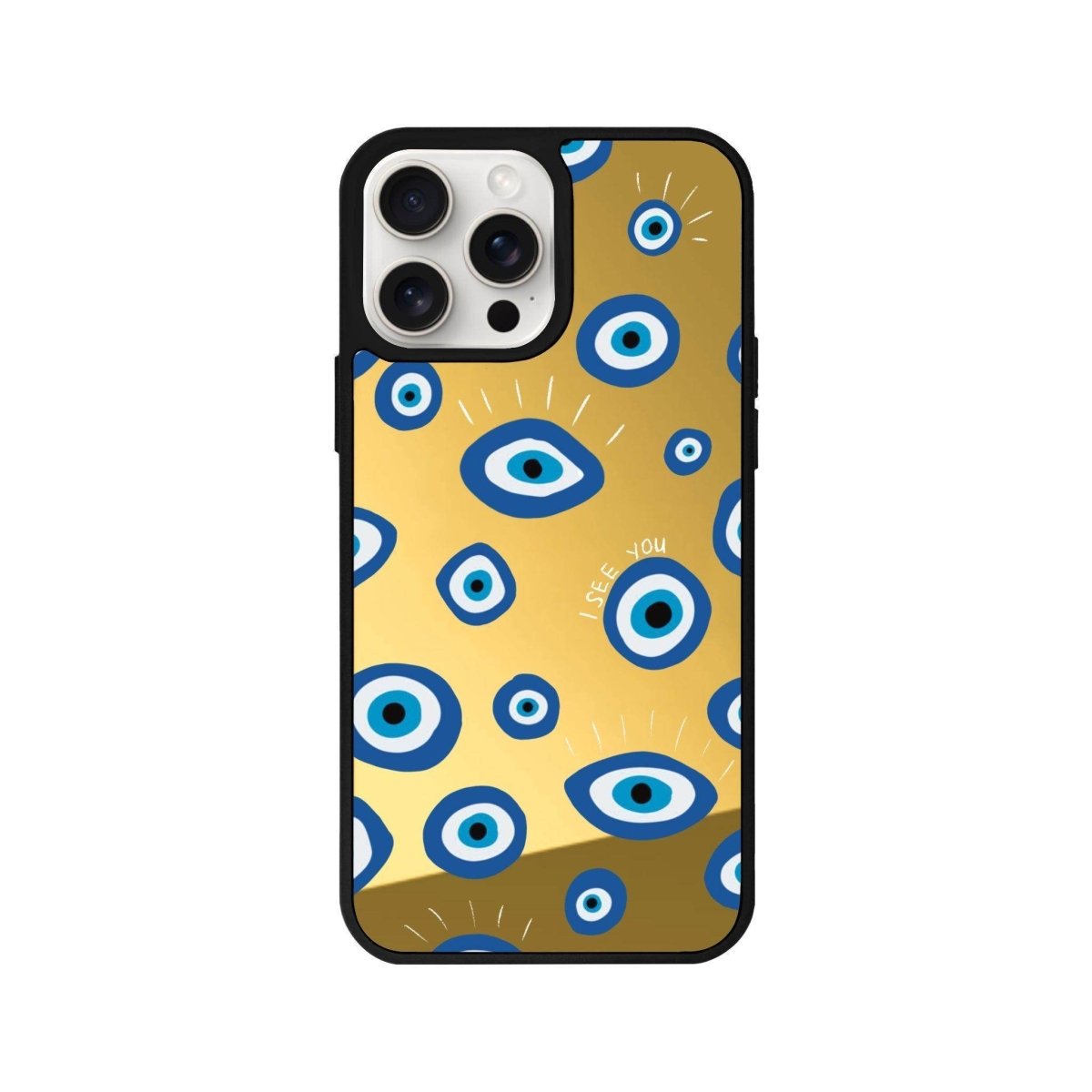 iPhone 13 Pro Max I See You Mirror Aynalı Telefon Kılıfı Altın - SUMTHINCS
