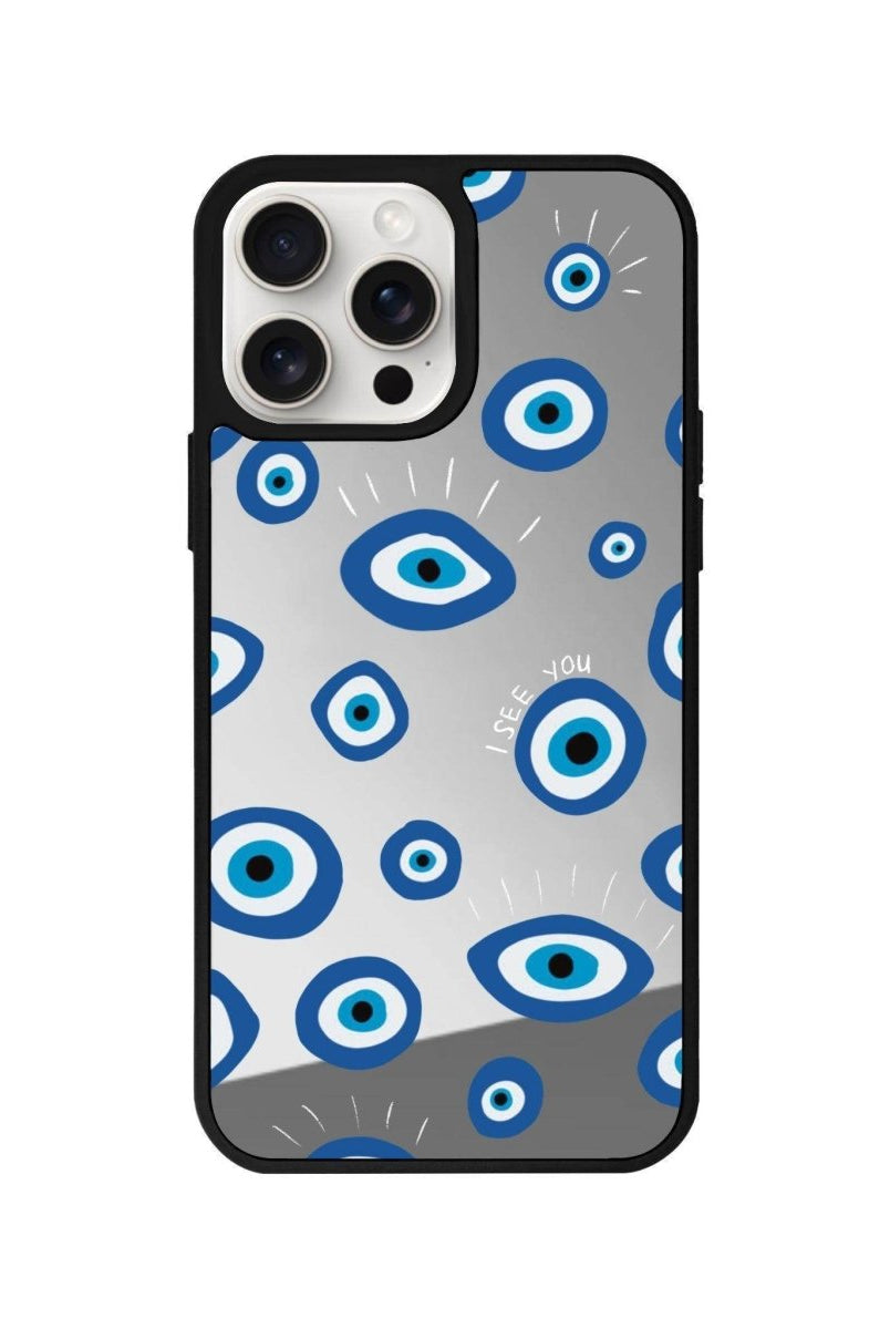 iPhone 13 Pro Max I See You Mirror Aynalı Telefon Kılıfı Gümüş - SUMTHINCS