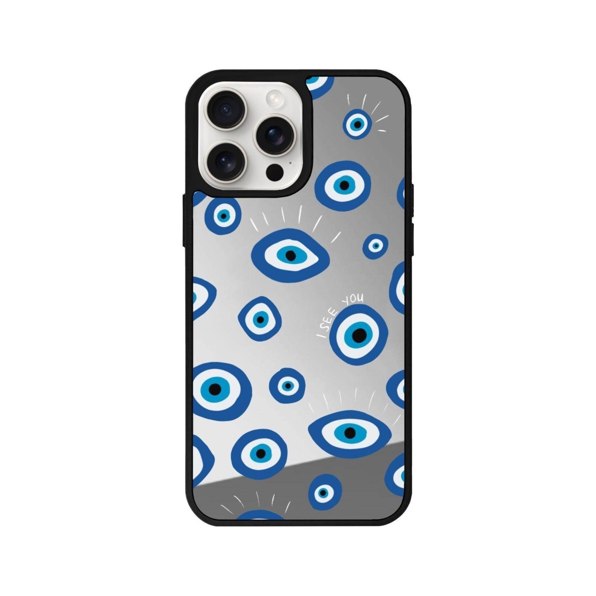 iPhone 13 Pro Max I See You Mirror Aynalı Telefon Kılıfı Gümüş - SUMTHINCS