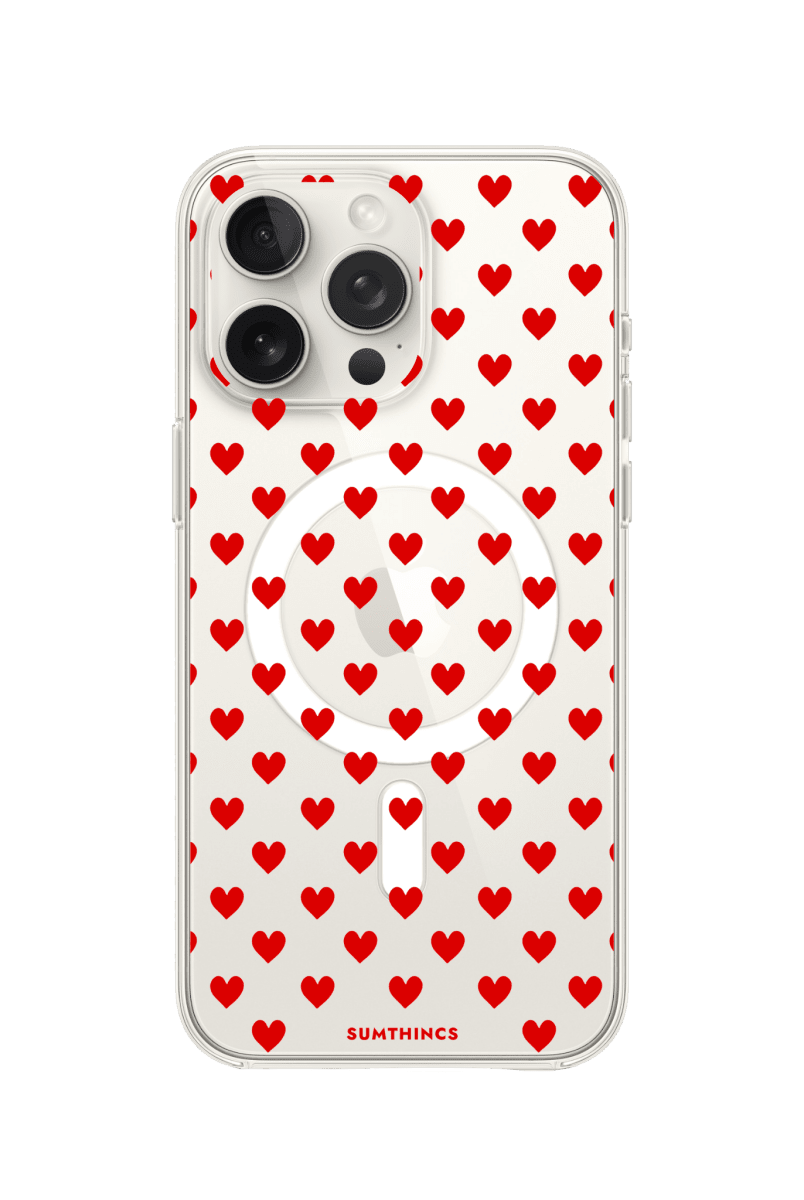 iPhone 13 Pro Max Little Hearts Clear Magsafe Telefon Kılıfı - SUMTHINCS
