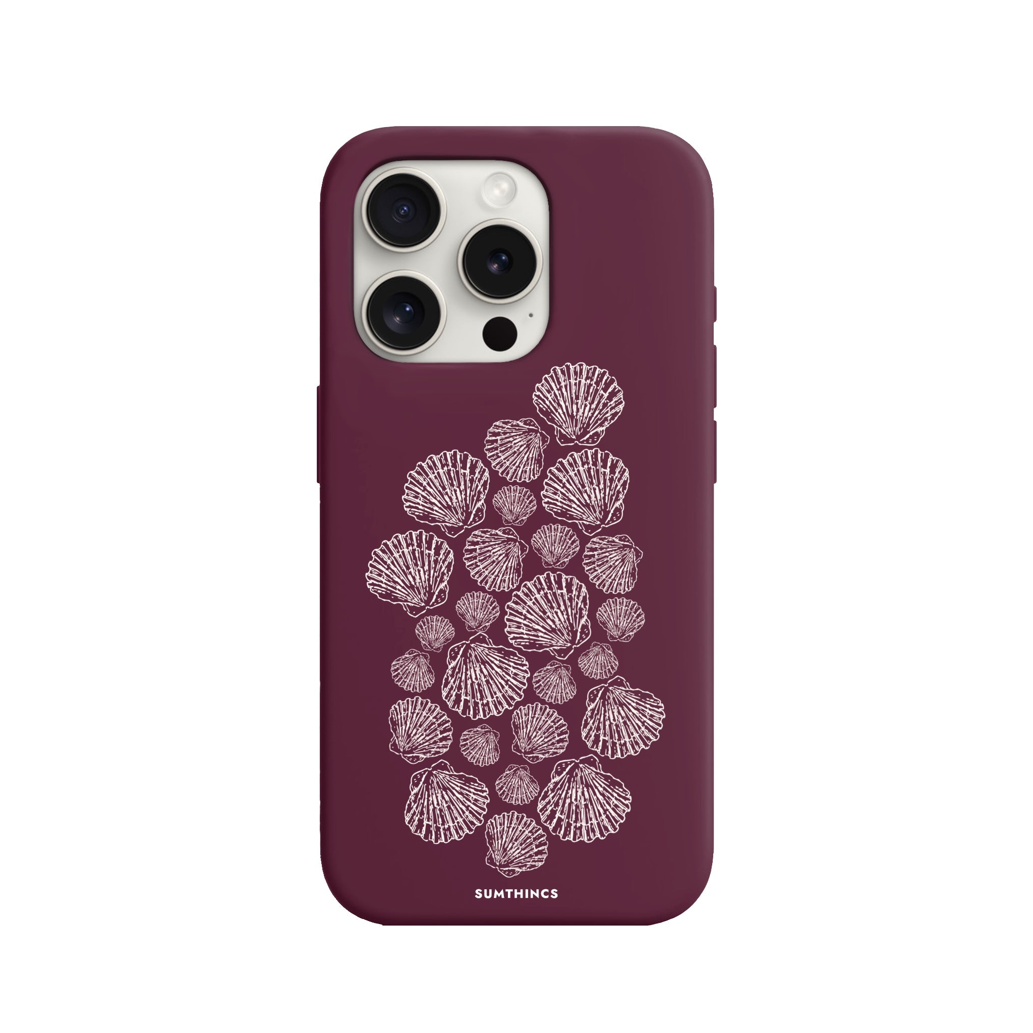 iPhone 13 Shell Print Premium Telefon Kılıfı Bordo - SUMTHINCS