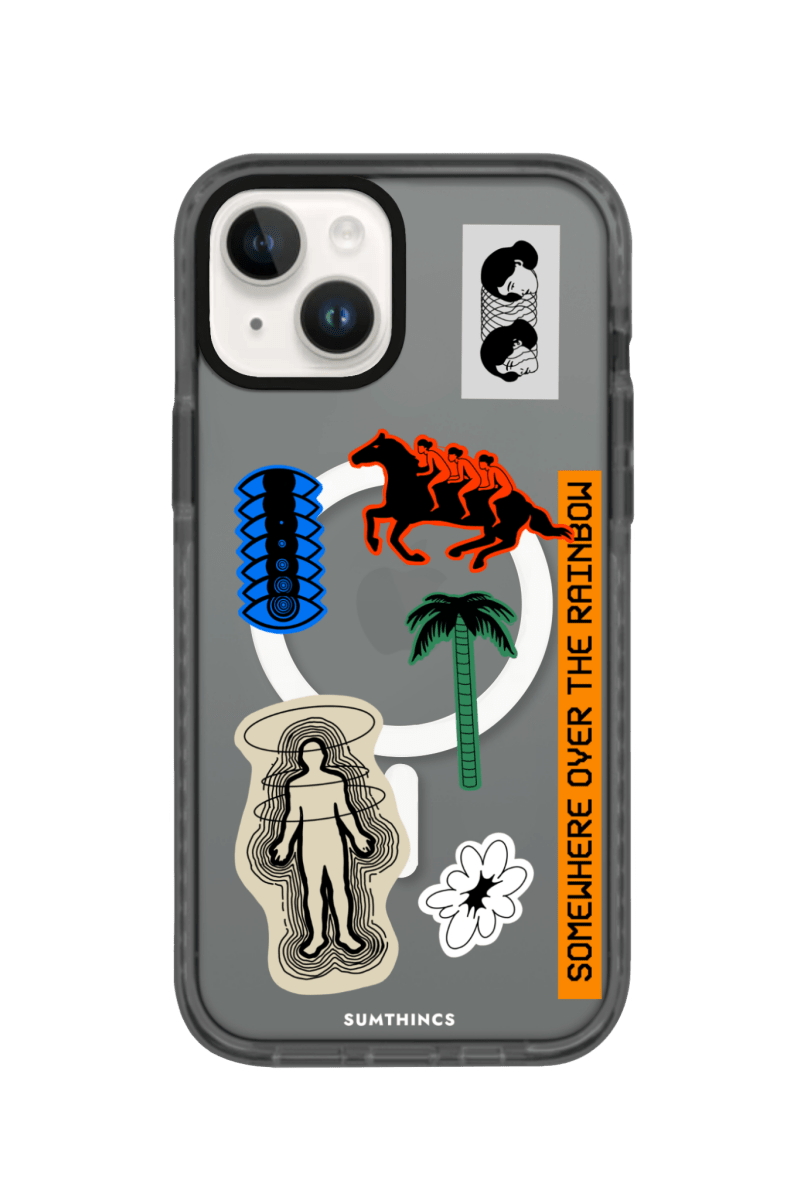 iPhone 13 Somewhere Magsafe Procase Şeffaf Telefon Kılıfı Antrasit - SUMTHINCS