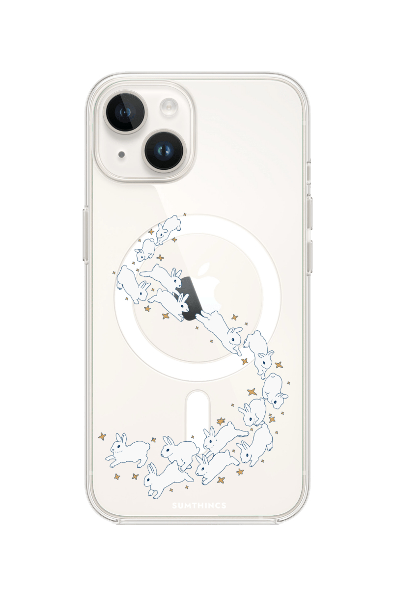 iPhone 13 Starry Bunnies Clear Magsafe Şeffaf Telefon Kılıfı - SUMTHINCS