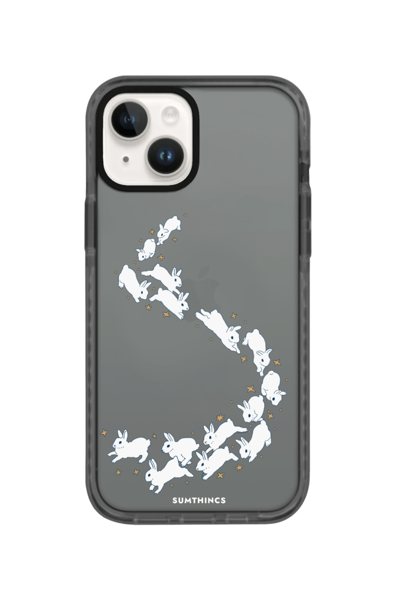 iPhone 13 Starry Bunnies Procase Şeffaf Telefon Kılıfı Antrasit - SUMTHINCS