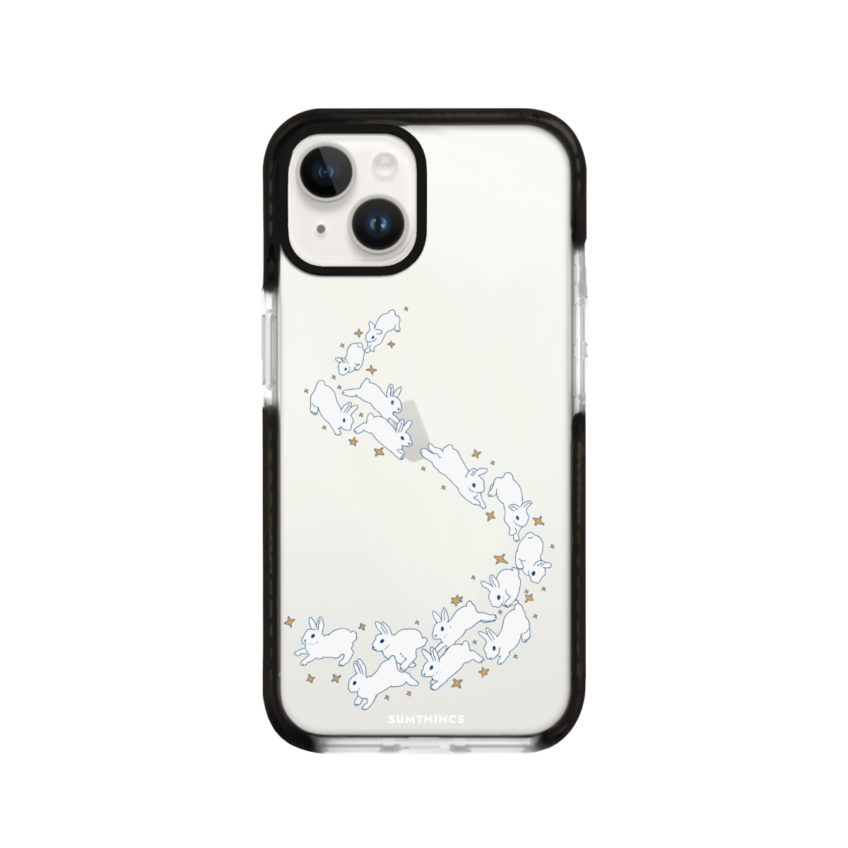 iPhone 13 Starry Bunnies Procase Şeffaf Telefon Kılıfı Siyah Şeffaf - SUMTHINCS