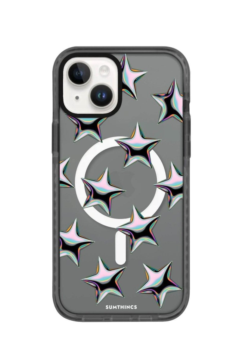 iPhone 13 Stars Magsafe Procase Şeffaf Telefon Kılıfı Antrasit - SUMTHINCS