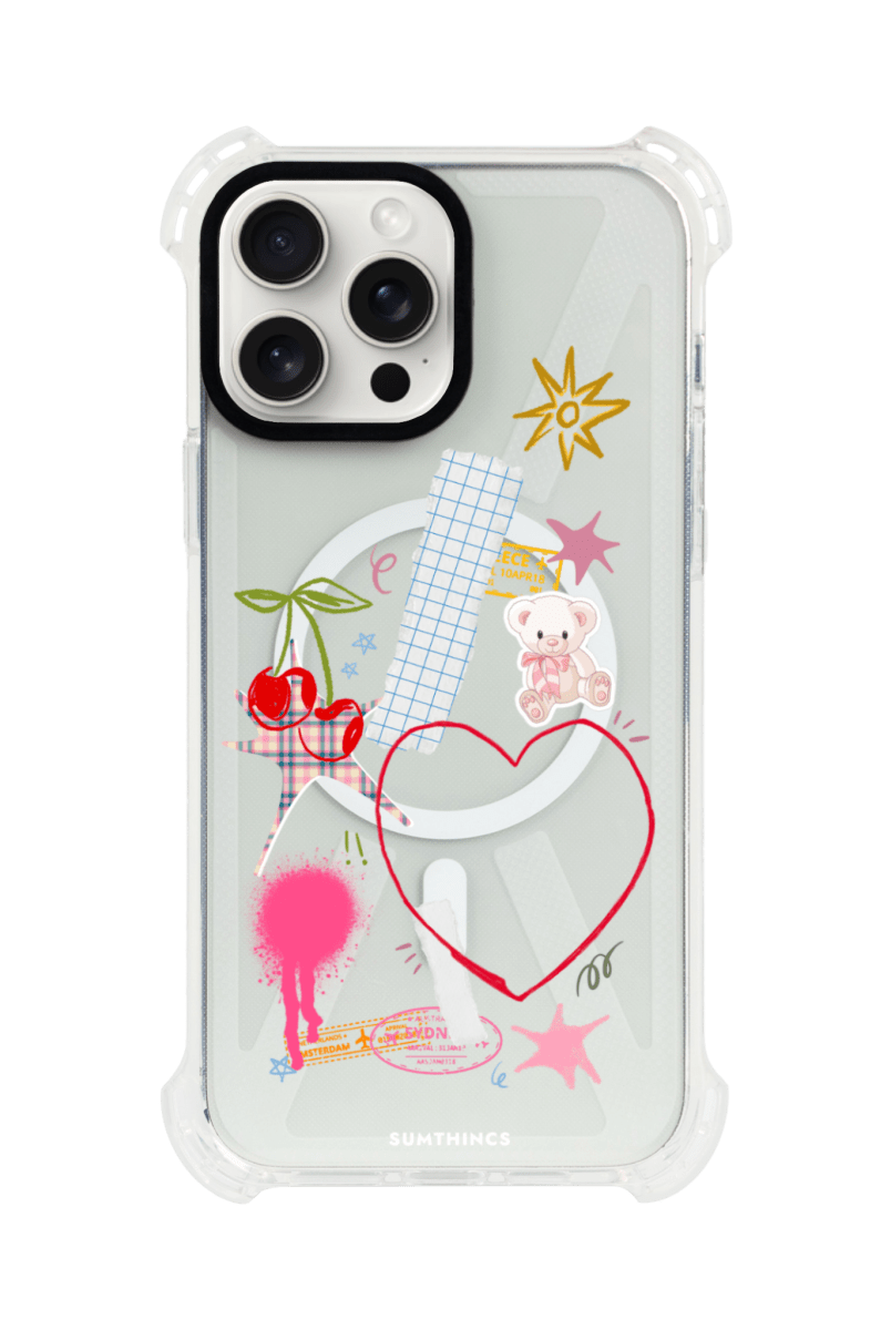 iPhone 13 Sweet Chaos Bumper Magsafe Şeffaf Telefon Kılıfı Beyaz Şeffaf - SUMTHINCS