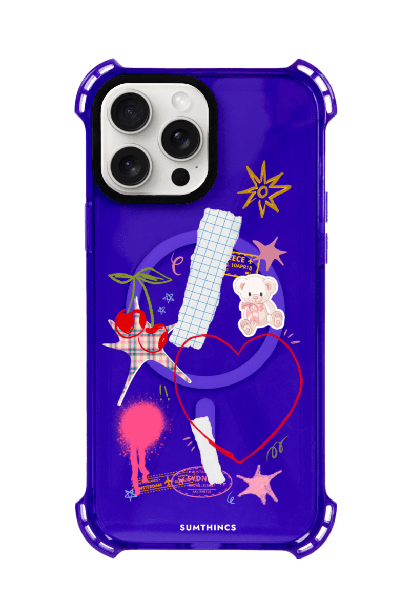 iPhone 13 Sweet Chaos Bumper Magsafe Şeffaf Telefon Kılıfı Mor - SUMTHINCS