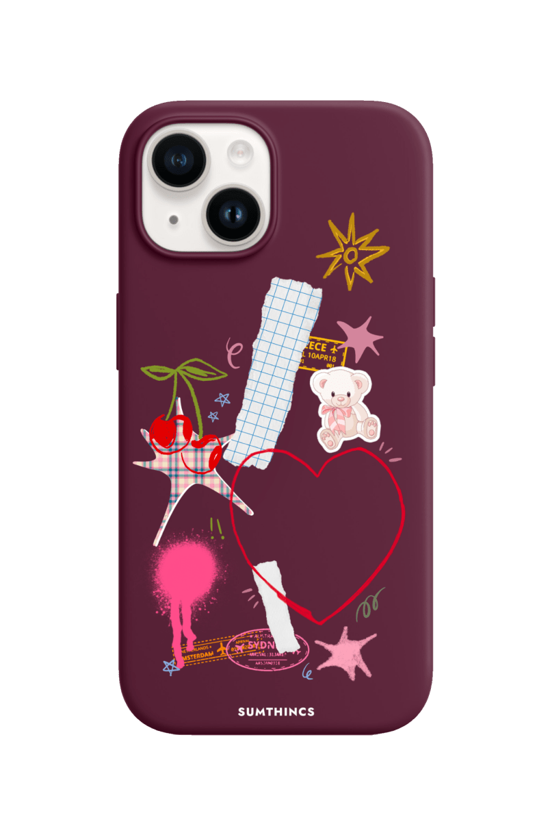 iPhone 13 Sweet Chaos Premium Telefon Kılıfı Bordo - SUMTHINCS