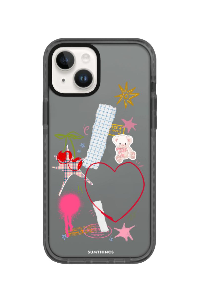 iPhone 13 Sweet Chaos Procase Şeffaf Telefon Kılıfı Antrasit - SUMTHINCS