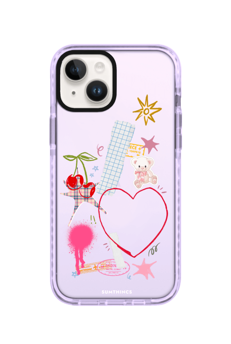 iPhone 13 Sweet Chaos Procase Şeffaf Telefon Kılıfı Lila - SUMTHINCS