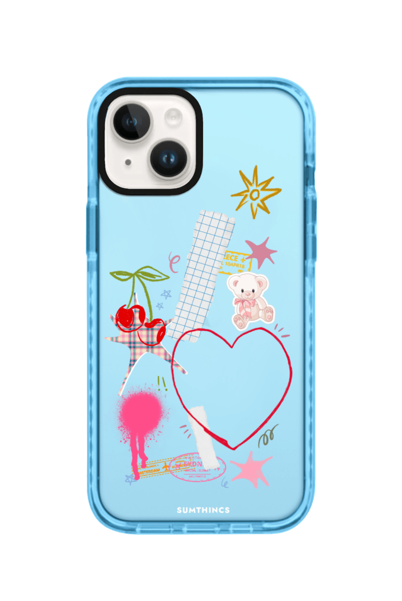 iPhone 13 Sweet Chaos Procase Şeffaf Telefon Kılıfı Mavi - SUMTHINCS